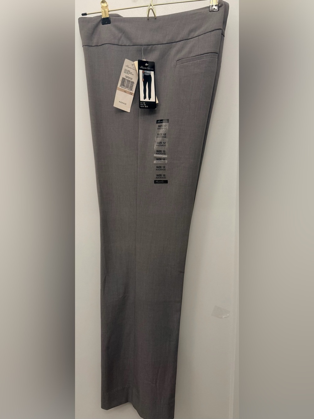 NWT Kenneth Cole New York The Amanda Pant Heather Grey Size 12 Average